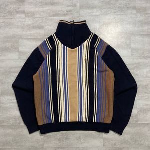 Vintage Striped Turtleneck Sweater