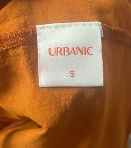 Orange Knot-Front Mini Dress