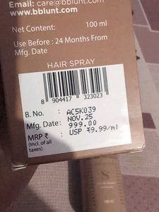Bblunt Hair Spray