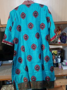Turquoise Patterned Kurti