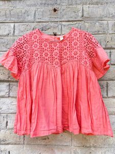 Cat &amp; Jack Coral Eyelet Dress