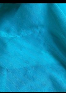 Teal &amp; Gold Embroidered Indian Saree