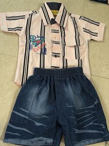 Boys Pink Striped Shirt