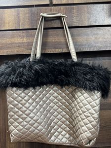 Spacious Copper Fur Bag