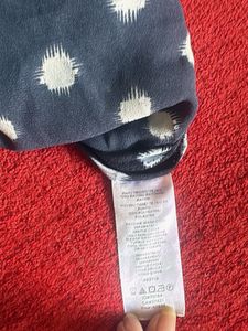 Navy Blue Polka Dot Sleeveless Top