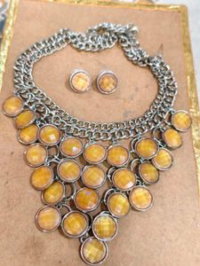 Statement Yellow Stone Necklace