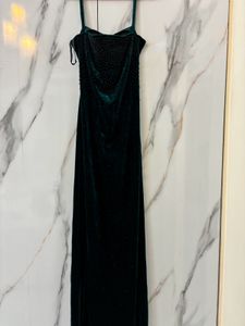 Gorgeous Green Gown Velvet