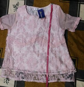 Romantic Lace Trimmed Peplum Top