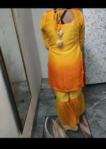 Beautiful Yellow &amp; Orange Kurta Set