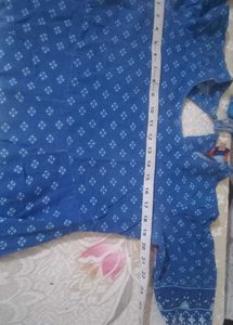 Blue Printed Kurta Set with Pants