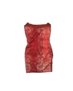 Eye-Catching Red Croc Print Mini Dress