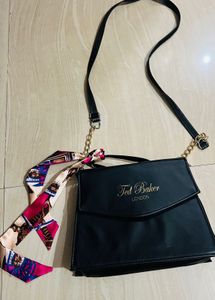 Ted Baker Black Crossbody Bag with Scarf