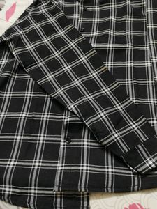 Classic Black &amp; White Plaid Shirt