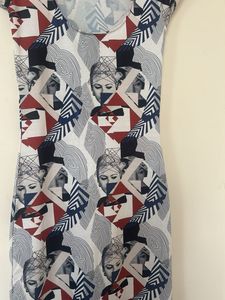 Artistic Print Bodycon Dress