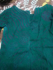 Elegant Green Bandhani Print Kurta