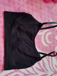 Black Seamless Sports Bra(XXL)