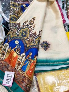 Designer Indian Saree with Vibrant Print