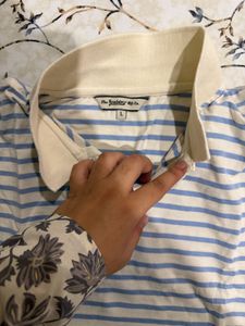 Striped polo t shirt