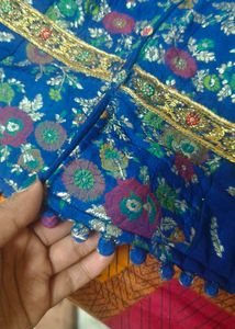 Blue Embroidered Indo Western wear