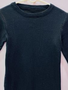 Black Knit Midi Dress