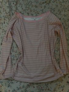 Pink Striped Off-Shoulder Top imported 🥢🍥