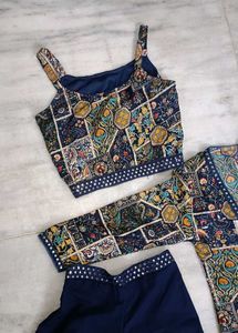New Stylish shrug top plazo set