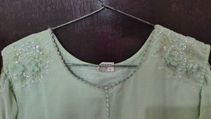 Simple and Sober Mint Green full Gher Anarkali