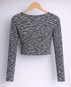 Stylish Black &amp; Grey Crop Top