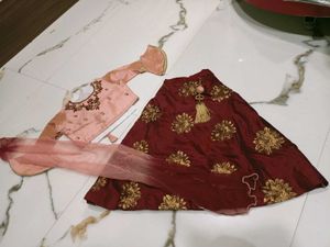 Elegant Girls' Lehenga Choli Set
