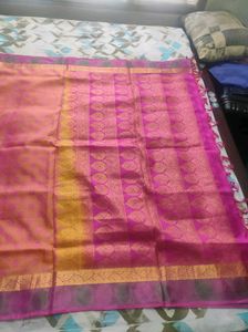 Beautiful Pink &amp; Gold Silk Saree