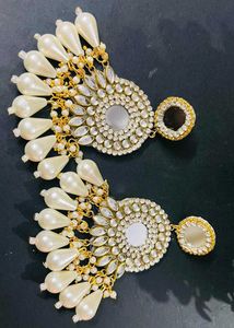 Woman Fancy Party Wear Havey Long Size Earrings
