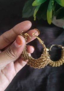 Boho Beaded Hoop Earrings