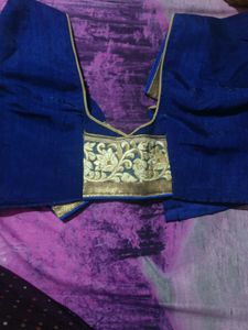Elegant Blue Saree with Embroidered Dupatta