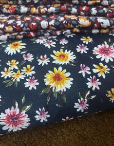 👉3 piece in 1 priceFloral Print Dress Material