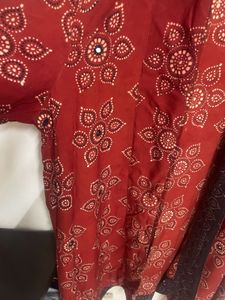 Fabindia Floral Print Mirror Work Shrug, Size