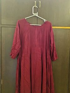 Maroon Casual Dress