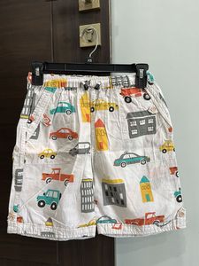 Cute Car & House Print Shorts