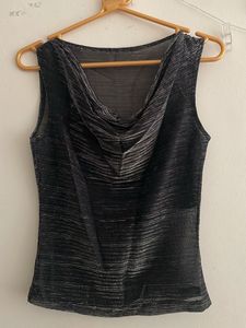 sparkle cowl neck party tank top!! 🪩