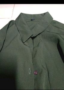 Classic Green Collared Top