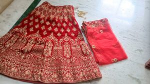 Embroidered Red Lehenga Choli Set