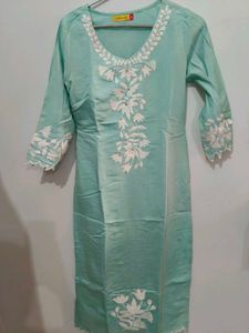 Elegant Mint Green Embroidered Kurta
