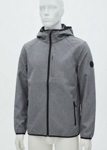 pull&bear Men's Grey Hooded Softshell Jacket