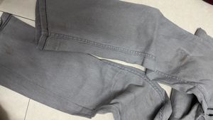 Stylish Grey Wide-Leg Jeans