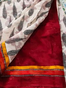 jamdani saree block printed