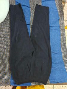 High Waisted Wide Leg Navy Trousers