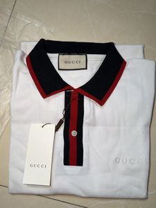 Men Gucci White Polo Tshirt XL size
