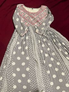 Chic Polka Dot Ethnic Gown