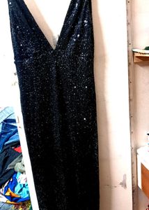 Sparkly Black Sequin Dress