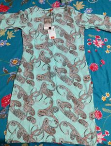Light Blue Paisley Print Kurta