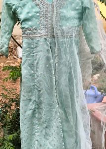 Beautiful Teal Kurta Set with Dupatta